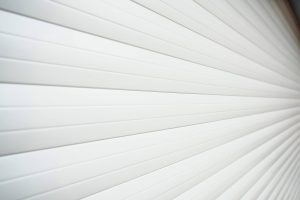 white roller shutter garage door