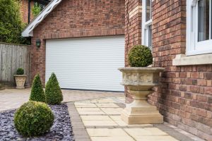 white roller shutter garage door