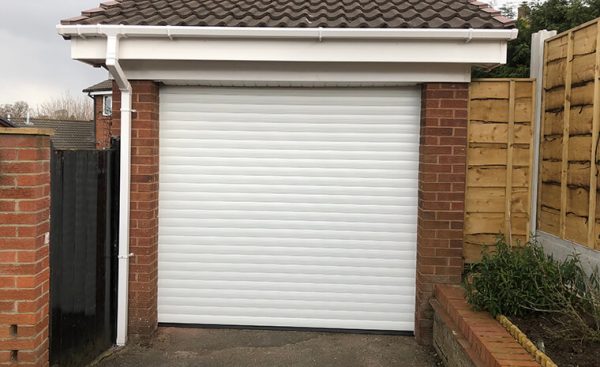 white roller garage door