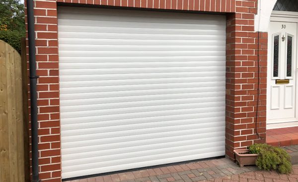 white roller garage door
