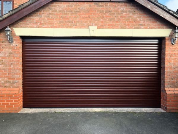 brown roller garage door
