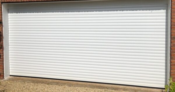 white roller shutter garage door