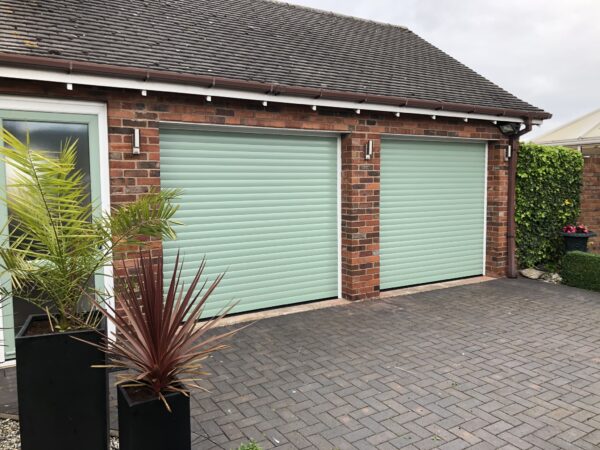 chartwell green double garage doors